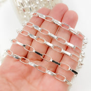 Silver Flat Oval Cable Chains