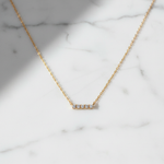 Load image into Gallery viewer, NFB72842. 14K Solid Gold Bar Diamond Necklace