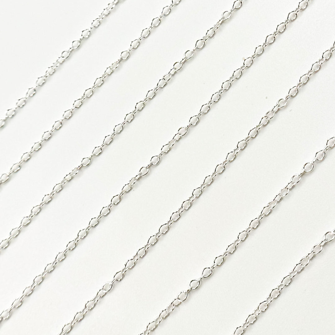 V104SS. Sterling Silver Smooth Cable Chain