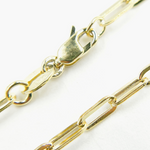 Load image into Gallery viewer, 14K43. 14K Solid Gold Flat Paperclip Necklace
