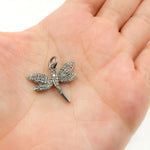 Load image into Gallery viewer, DC419. Diamond Sterling Silver Dragonfly Pendant
