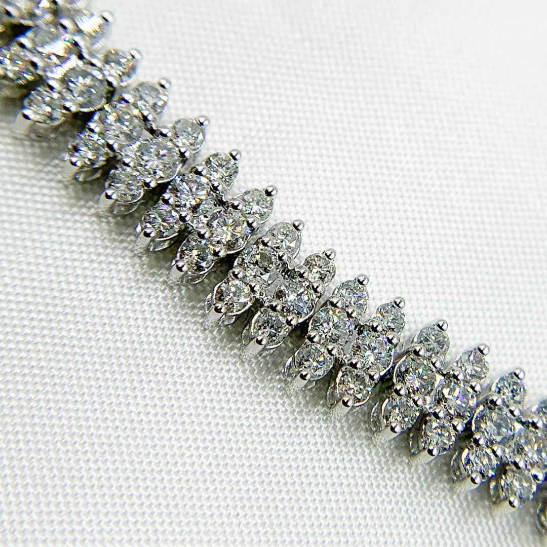 NFT70751. 14K Solid White Gold Diamond Necklace