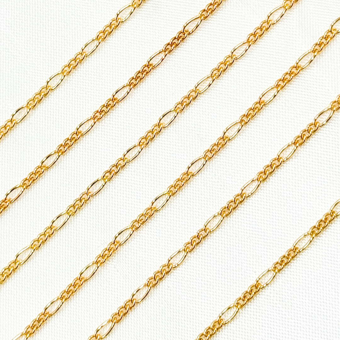 V222GF. 14k Gold Filled Figaro Chain