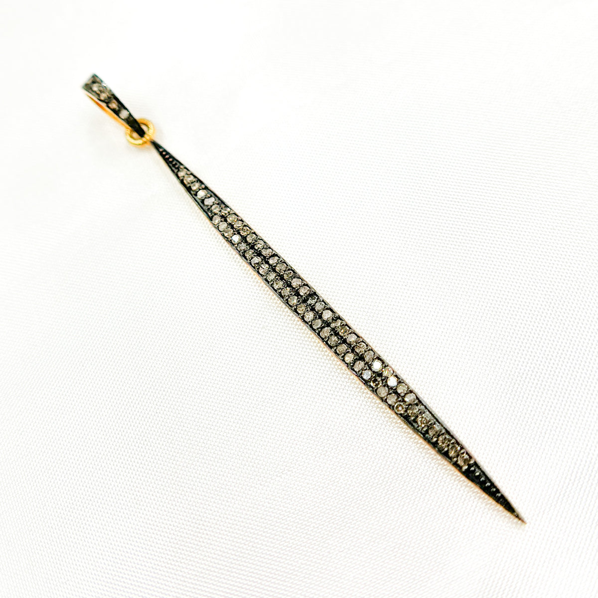 DP224. Diamond Silver Spike Pendant