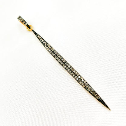 DP224. Diamond Silver Spike Pendant
