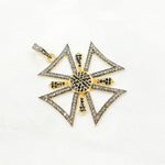 Load image into Gallery viewer, DP027. Diamond Sterling Silver Cross Pendant with Gemstone
