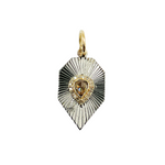 Load image into Gallery viewer, 925 Sterling Silver Black Rhodium with Diamonds Shield Shape Charm. KSG21
