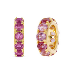 Load image into Gallery viewer, CMZ00096N. 14K Solid Gold Natural Gemstone Round Ring Slider