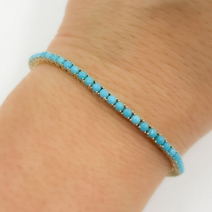 BTZ65191TQ. 14K Solid Gold Turquoise Bracelet