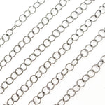 Load image into Gallery viewer, V276BR. Black Rhodium Sterling Silver Twisted Round Link Chain
