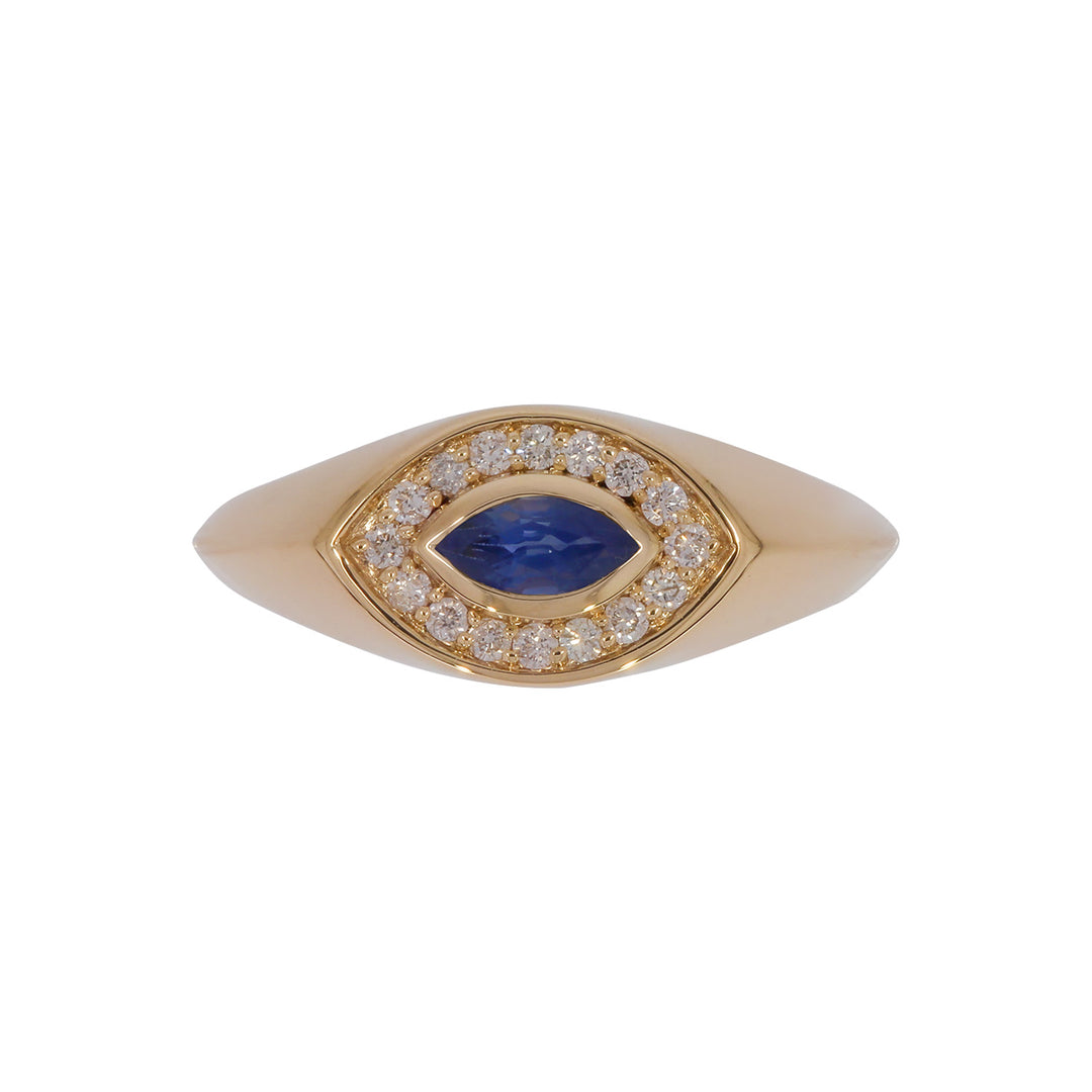 RFB18436. 14K Solid Gold Diamond and Gemstone Ring