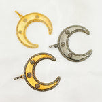Load image into Gallery viewer, DP190. Diamond Sterling Silver Moon Pendant
