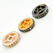 Diamond & Sterling Silver Spacer Bead