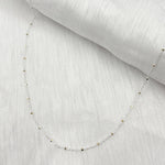 Load image into Gallery viewer, Z36GS2F. White Sterling Silver Chain with Gold Plated Cubes
