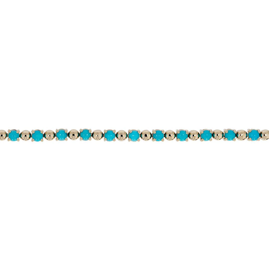BFZ61262TQ. 14K Solid Gold Turquoise Bracelet