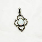 Load image into Gallery viewer, DP245. Diamond Sterling Silver Flower Pendant with Gemstone
