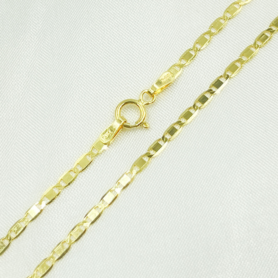 14k Solid Gold Mirror Marina Link Chain. 040FVAV1BPT2A8L001