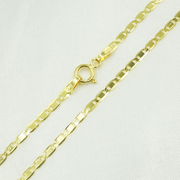 14k Solid Gold Mirror Marina Link Chain