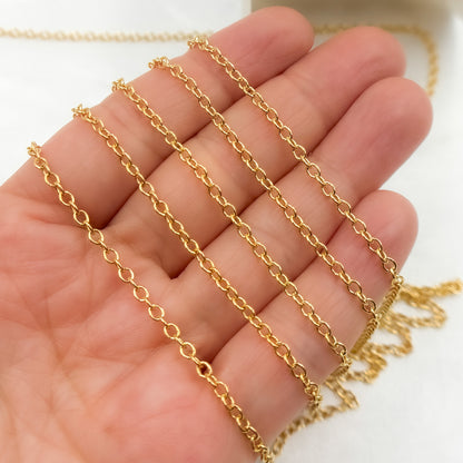 2214GF. Gold-Filled Smooth Cable Chain
