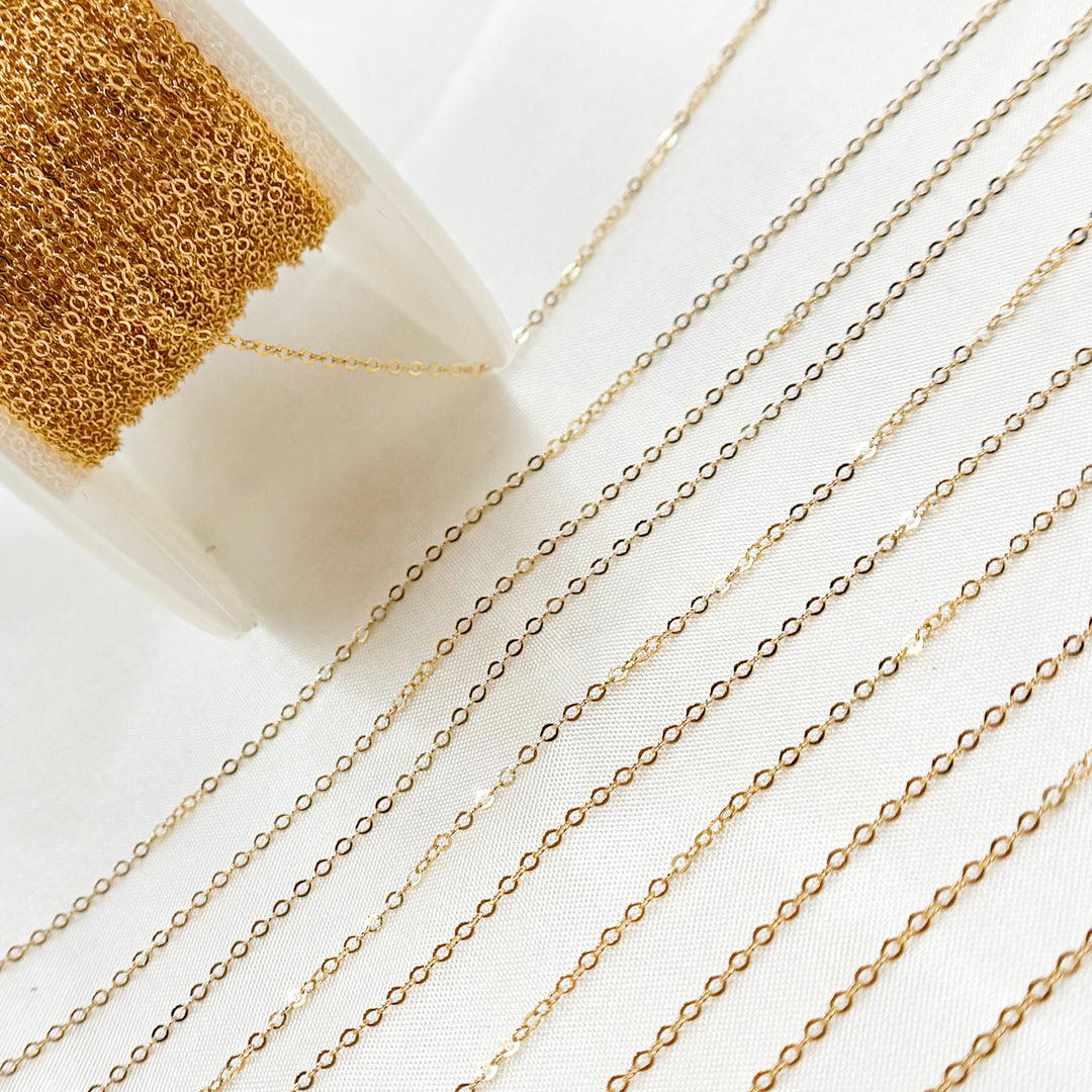 1025F. 14K Gold-Filled Flat Cable Chain