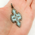 Load image into Gallery viewer, DP412A. Diamond Sterling Silver Cross Enamel Pendant
