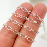 Load image into Gallery viewer, 8251-1SS. Sterling Silver Long and Short Link Chain
