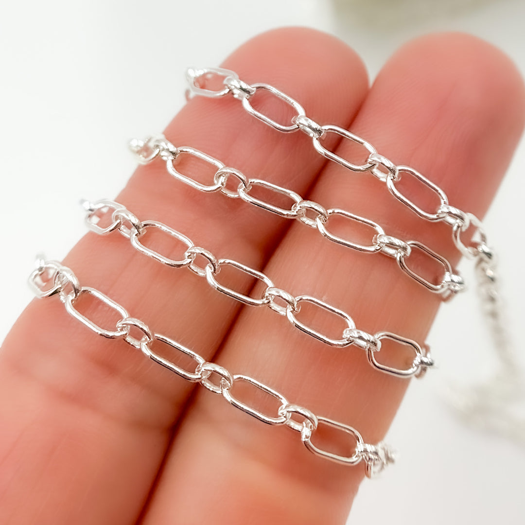 8251-1SS. Sterling Silver Long and Short Link Chain