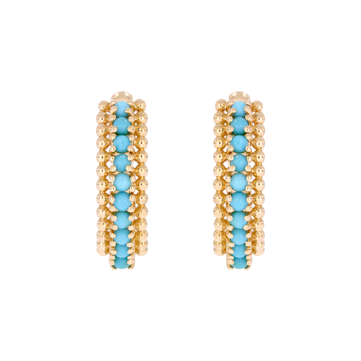 EHZ57298. 14K Solid Yellow Gold Hoop Earrings