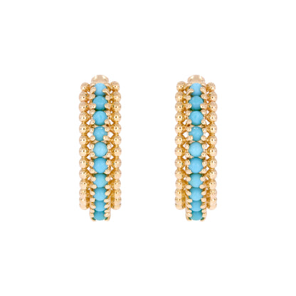 EHZ57298. 14K Solid Yellow Gold Hoop Earrings