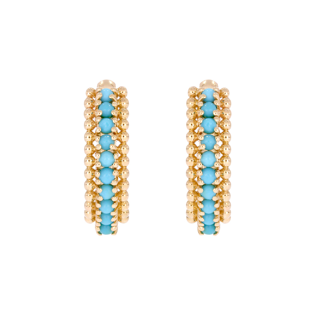 EHZ57298. 14K Solid Yellow Gold Hoop Earrings