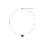 Load image into Gallery viewer, CN97216. 14K Solid Gold Octagon Gemstone Fancy Tiny Necklace