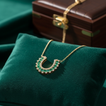 Load image into Gallery viewer, NFE72951EM. 18K Solid Gold Fancy Emerald Necklace
