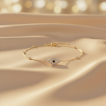 Load image into Gallery viewer, BR401077. 14k Solid Gold Diamond and Gemstone Eye Bracelet