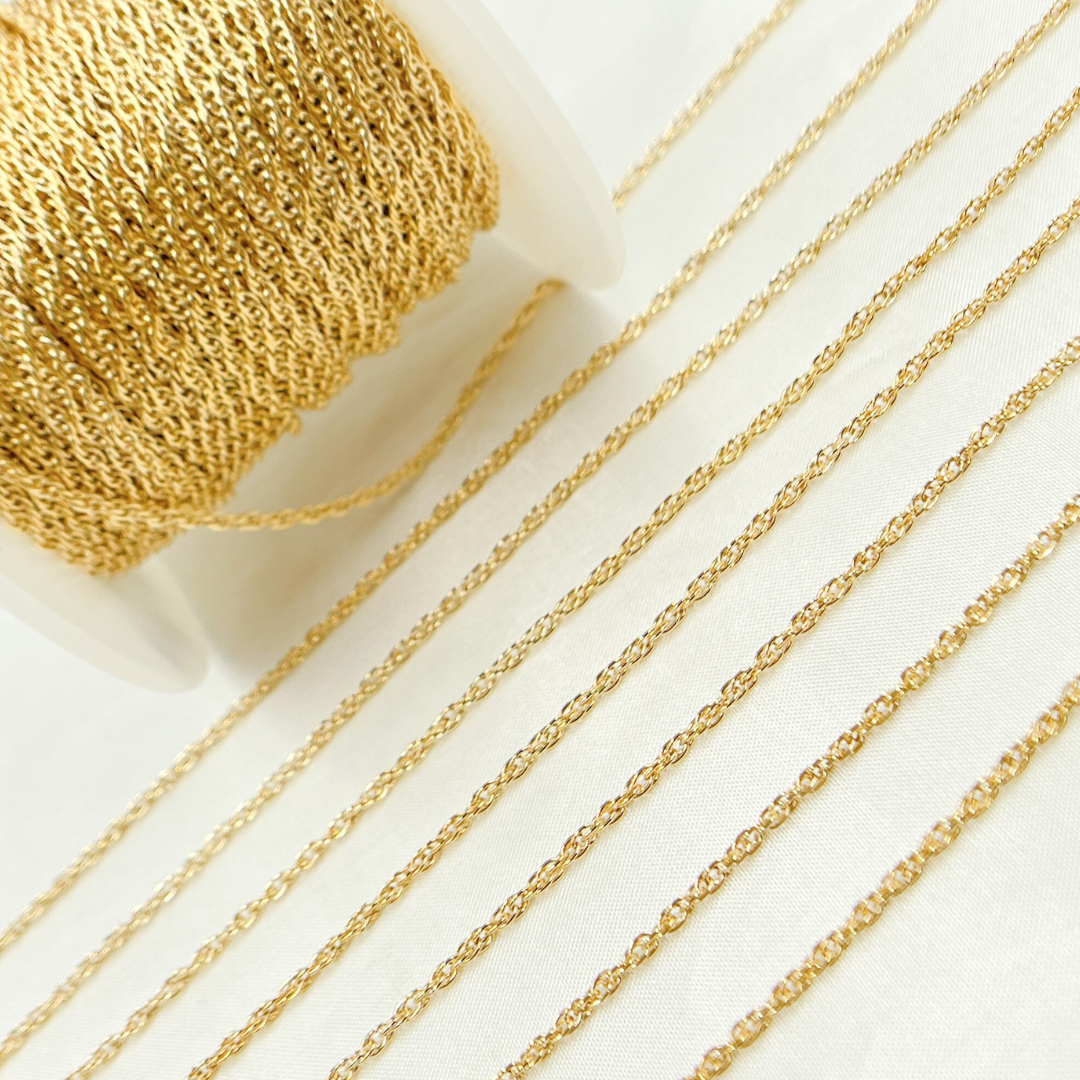 015RGF. 14k Gold Filled Rope Chain.