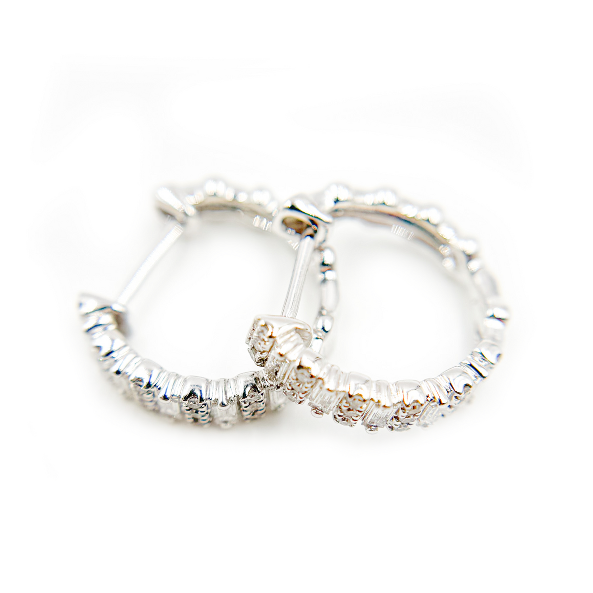 Shop Diamond Huggie Earrings