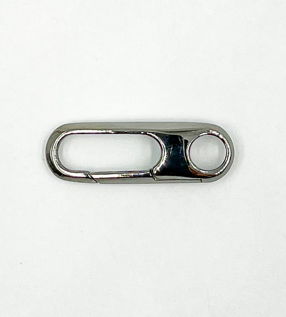 Black Rhodium Shiny 925 Sterling Silver  Clasp 26x8mm. 266BRS