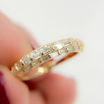 Load image into Gallery viewer, 14K Solid Gold Diamond Baguette Ring. RFI17617
