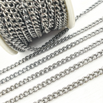 Load image into Gallery viewer, V44OX. Oxidized Sterling Silver Curb Link Chain
