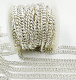 Load image into Gallery viewer, 925 Sterling Silver 10mm Double Curb Chain. V36SS
