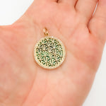 Load image into Gallery viewer, Buy 14K Gold Round Flower of Life Pendant
