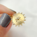 Load image into Gallery viewer, GDP375. 14k Solid Gold Sun Charm
