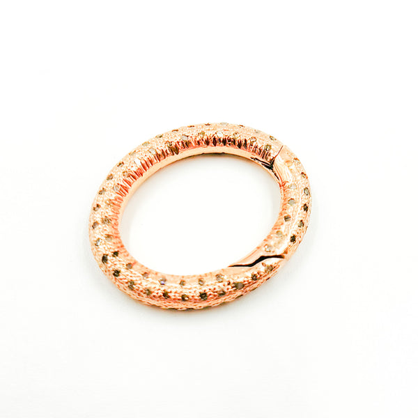 Diamond Sterling Silver Oval Snap Clasp
