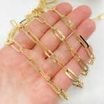 Load image into Gallery viewer, Gold Plated 925 Sterling Silver Flat Paperclip Chain