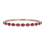 Load image into Gallery viewer, BNZ68725. 14K Solid Yellow Gold Diamond and Gemstone Bangle