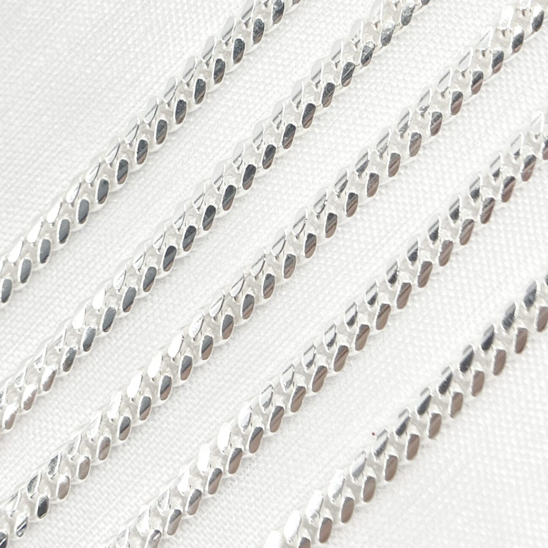 925 Sterling Silver Flat Curb Chain. Z71SS