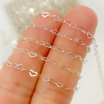 Load image into Gallery viewer, A35F/SPSS. Sterling Silver Flat Heart Link Chain
