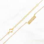 Load image into Gallery viewer, 14K Solid Gold Bar Diamond Necklace. NFD71091
