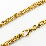 Load image into Gallery viewer, TRE003. 14K Solid Gold Hollow Byzantine Necklace