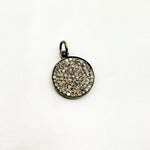 Load image into Gallery viewer, DC376. Diamond Sterling Silver Round Charm
