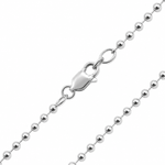 Load image into Gallery viewer, 200CPBBWG. 14K Solid White Gold Ball Necklace